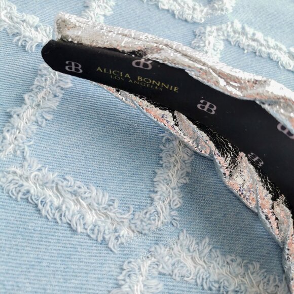 Alicia Bonnie silver metallic The Precious Metals Headband Trendy Fashion Access - Picture 2 of 3